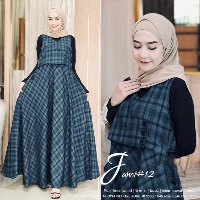 Ralyn - Overall Janet, Outer Janet, Outer Kotak Kancing Gaun