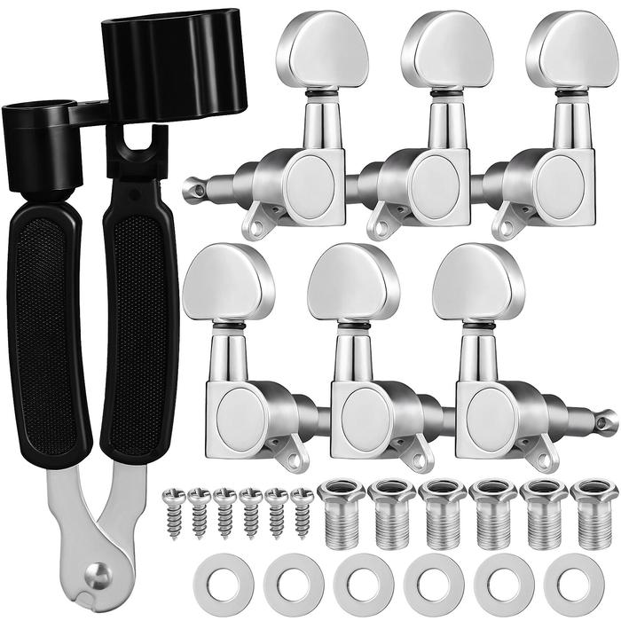 Tombol gitar pengganti Peg Tuner kunci aksesori listrik pasak Tuning