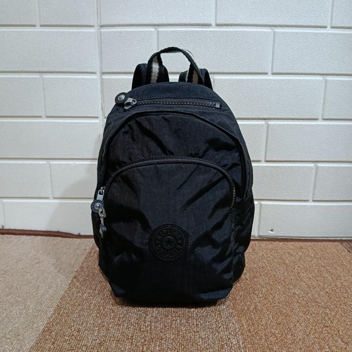 Tas Kipling Delia Mini Backpack Noir Kweb Beige Original Tas Daily Casual Wanita Campus Dailybag