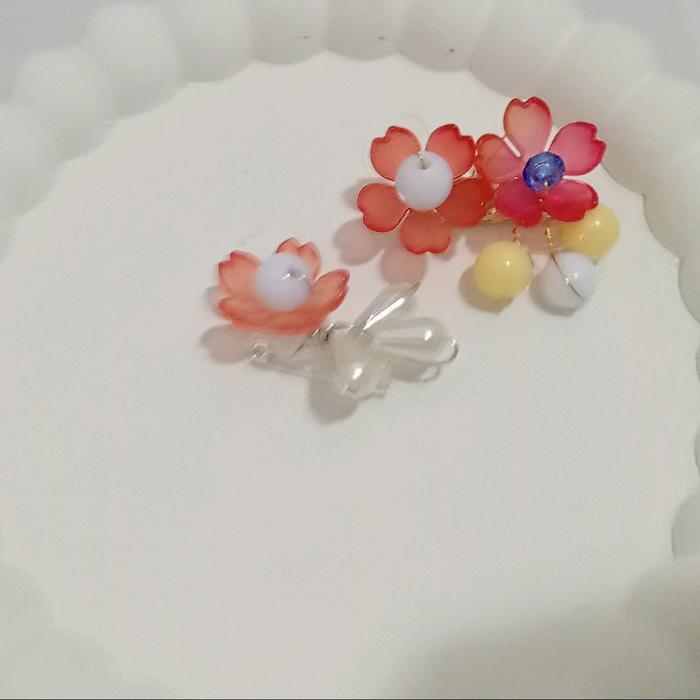 bros dagu bunga kecil handmade Manik Clips Anak