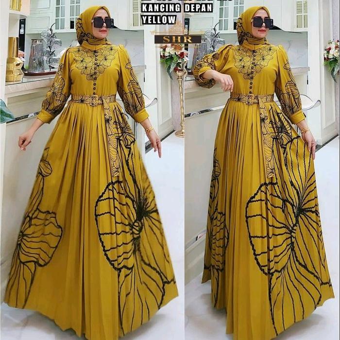 *READY*  Gamis Kipas Bahan Scuba Premium SHR HIGH QUALITY