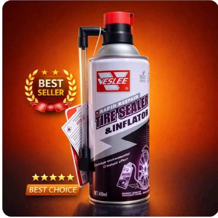 Veslee Tire Sealer Alat Pompa Ban Tambal Ban Original Best Seller & Choice Rapid Repair Tire Sealer 