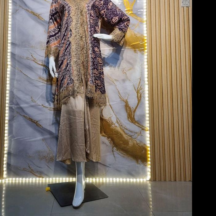 Kaftan ikat gamis set cardigan gamis kondangan gamis sutra gamis inner outer batik Pesta Wanita Musl