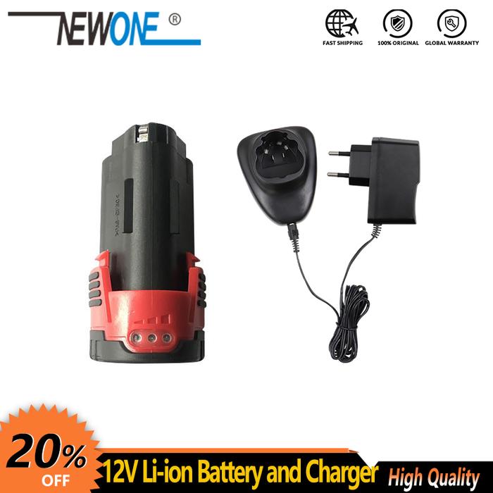 NEWONE 12V Lithium Battery 2000mAh compatible with drill, angle
