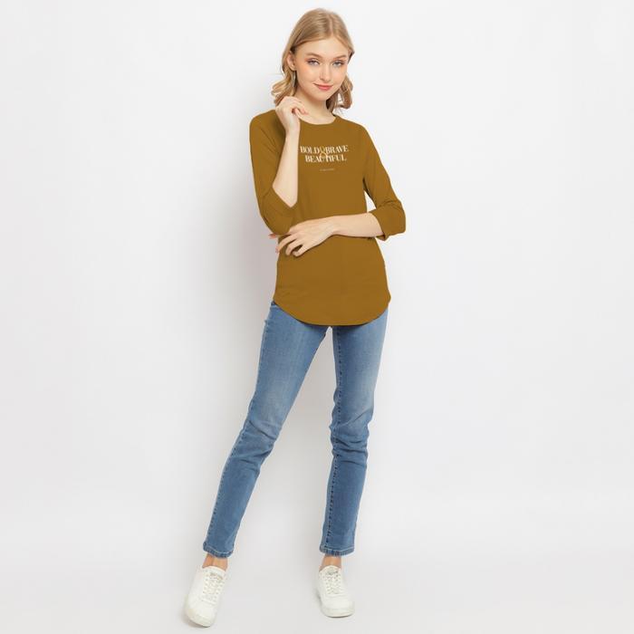 FREE ONGKIR C2 Peijoy Brown T-Shirt Wanita