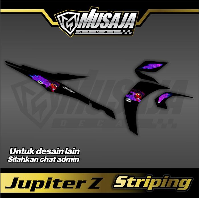 striping jupiter Z1 modelARAI ungu merah hitam transparan/non transparan, non full body