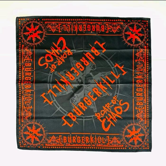 SLAYER BANDANA BAND METAL BK SABLON ROAR OF CHAOS BURGERKILL