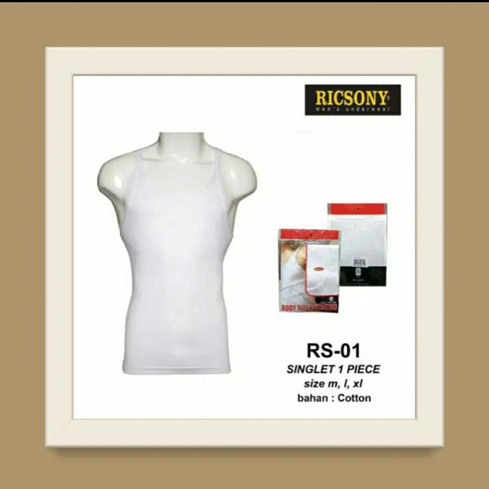 RICSONY SINGLET PRIA BAHAN KATUN RS01