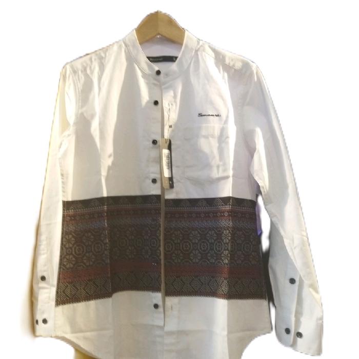 Baju Koko Kurta Lengan 3/4 Samase Koku U 018 - Xxl Hitam Polos Muslim Dewasa Atasan Panjang - Celana