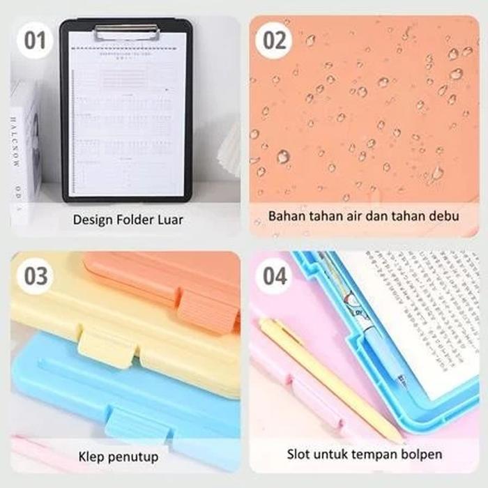 Clipboard Arsip Dokumen 2 in 1/Papan Jalan/Document Keeper/Map Dokumen