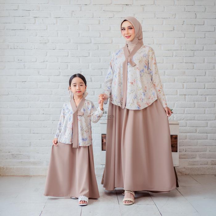 SAOIRSE'S Yeorin Dress Couple Ibu & Anak Perempuan 2-12 Tahun/ Gamis Hanbok Modern Lebaran 2026 x SI