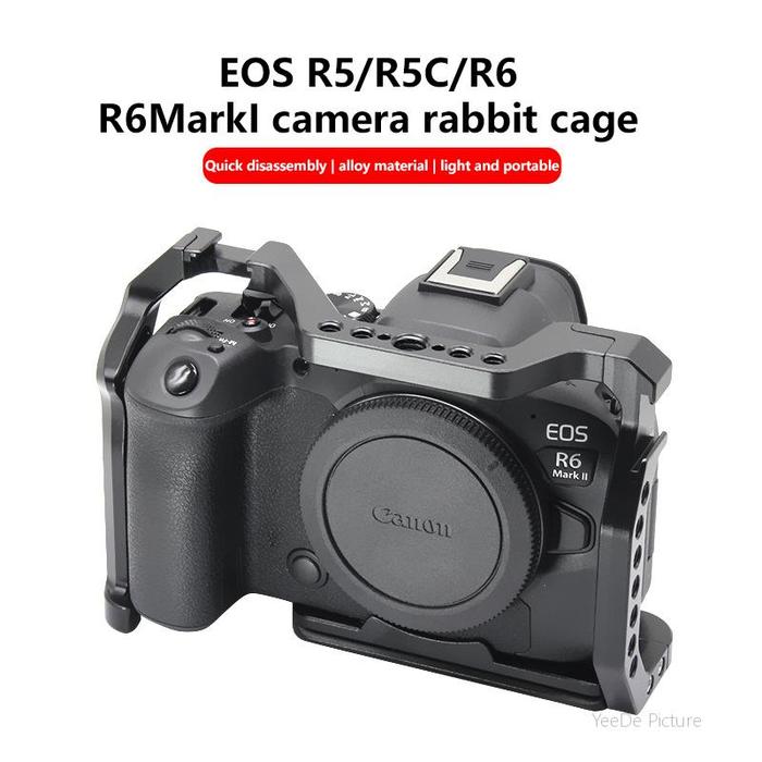 Sunlycnc R6II/R5/R6/R5C Sangkar Kamera untuk Canon EOS R6 Mark II