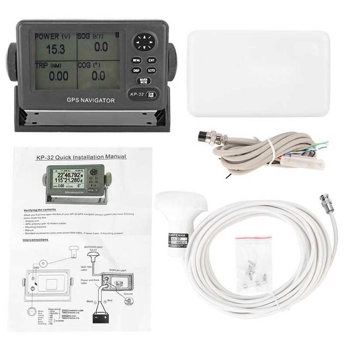 12 channels C/A code all-in-view ONWA KP-32 GPS/SBAS Marine Navigator