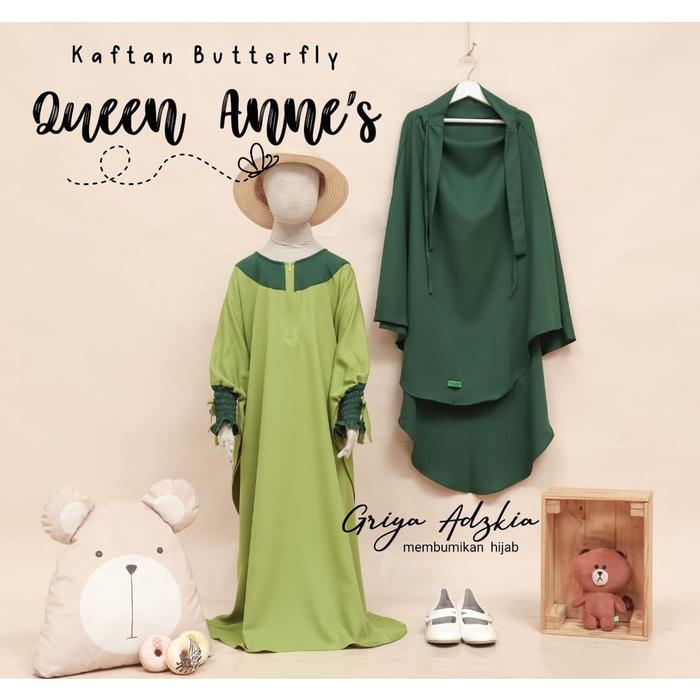 Gamis Anak Syari Kaftan Butterfly Queen Anne's by Griya Adzkia