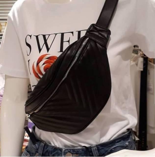 NEW stradivarius waist bag  / stradivarius belt bag / stradivarius chevron / tas pinggang wanita