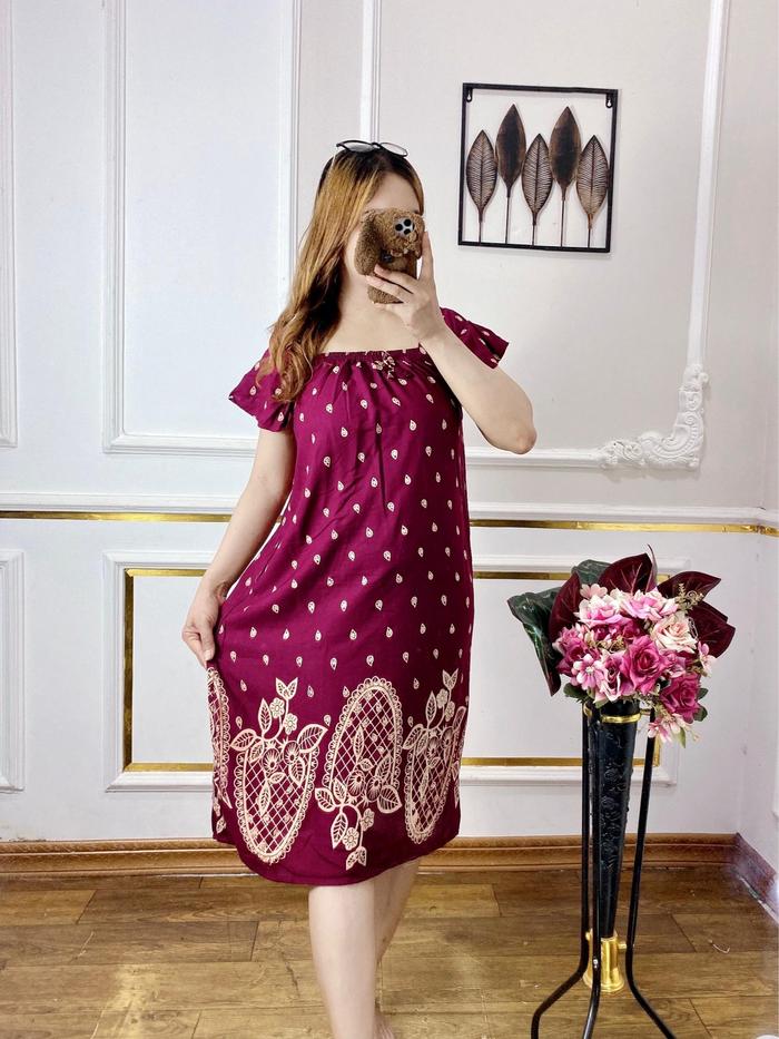 Pakaian Tidur Wanita Model Yukensi Polka - Daster Yukensi Daster Pendek - Daster Rayon Selutut baju