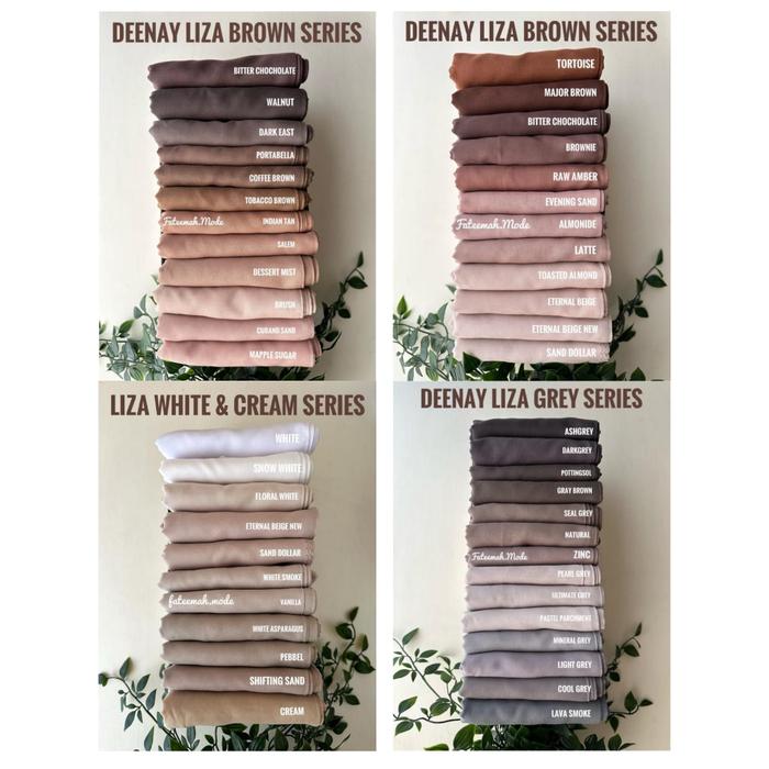 PART I DEENAY LIZA POLOS MATTE GOLD JAHIT TEPI WHITE CREAM, BROWN, GREY SERIES