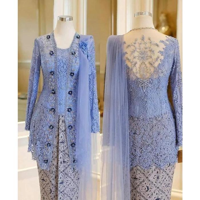 SLAYER PUNDAK SELENDANG TILLE POLOS BRUKAT SLENDANG BAHU KEBAYA WISUDA LAMARAN