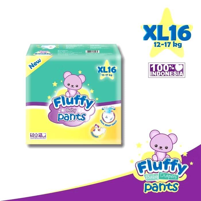 [PAKET 1 BALL] FLUFFY POPOK BAYI TIPE CELANA XL16 BABY PANTS FLUFFY POPOK BAYI CELANA MINI SIZE