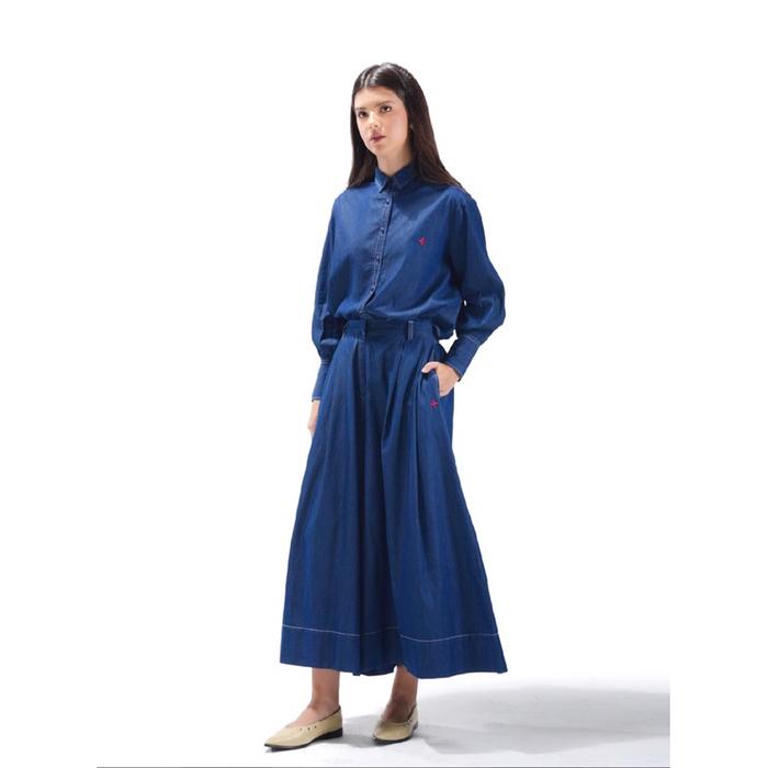 Vixy cullotes denim - AlezaLabel | celana panjang wanita | kulot wanita | alezalabel