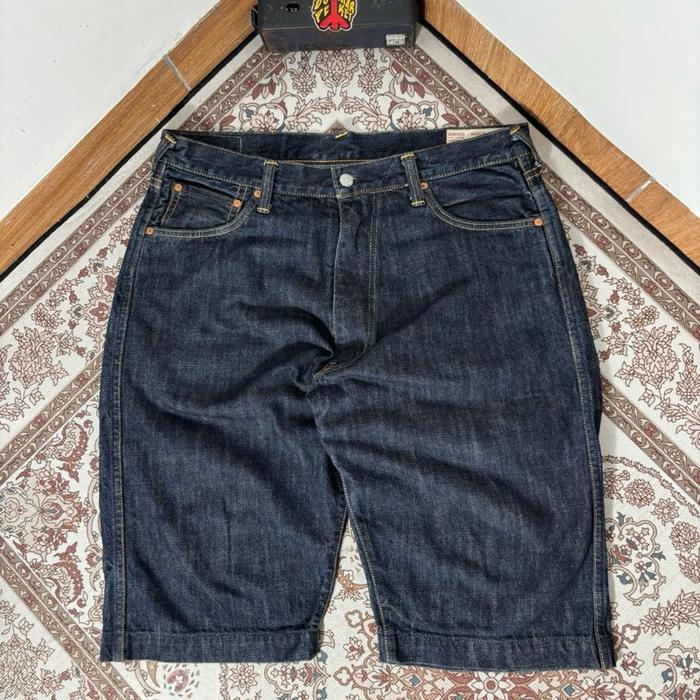 Celana Pendek Denim EVISU 7001 Seagull Graffiti