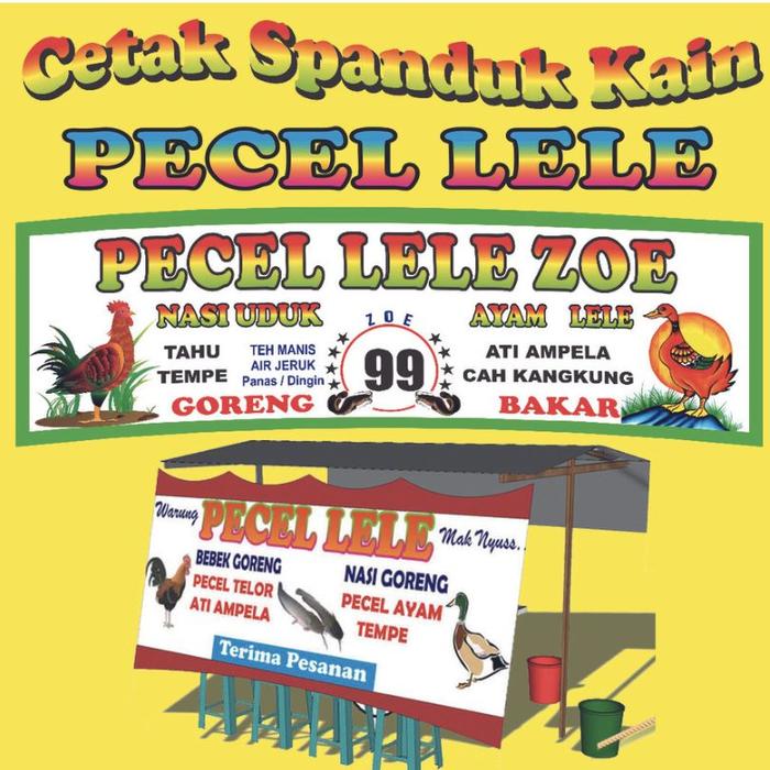 Spanduk Pecel Lele & Promo Jualan Lainnya
