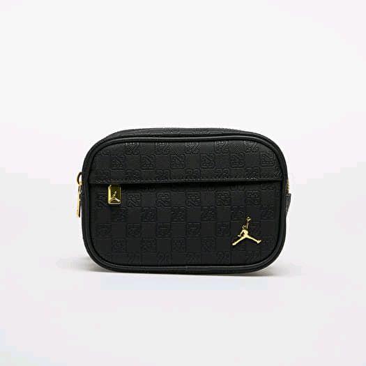 Jordan Monogram Camera Bag 1.5L Black Gold MA0988-K5X Faux Leather Crossbody Slingbag Tas Original 1