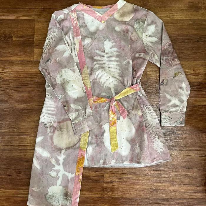 GURINDAM SKANSA ECOPRINT - PAKAIAN MOTIF DEDAUNAN ECOPRINT [LIMITED EDITION] Wanita Atasan Katun