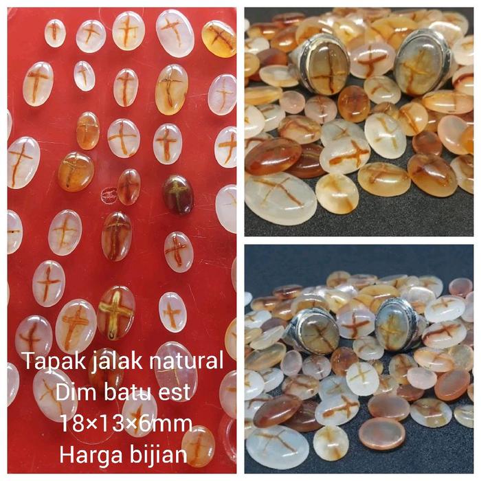 BATU CINCIN TAPAK JALAK CRYSTAL NATURAL ALAM