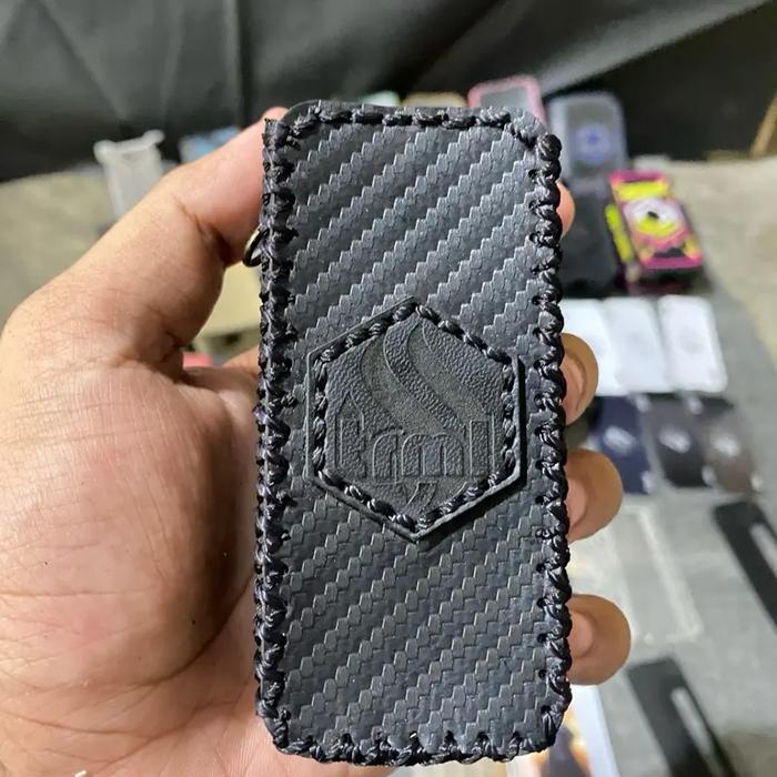sleeve case untuk TRML T99 motif karbon patch Free lanyard Free Custom nama