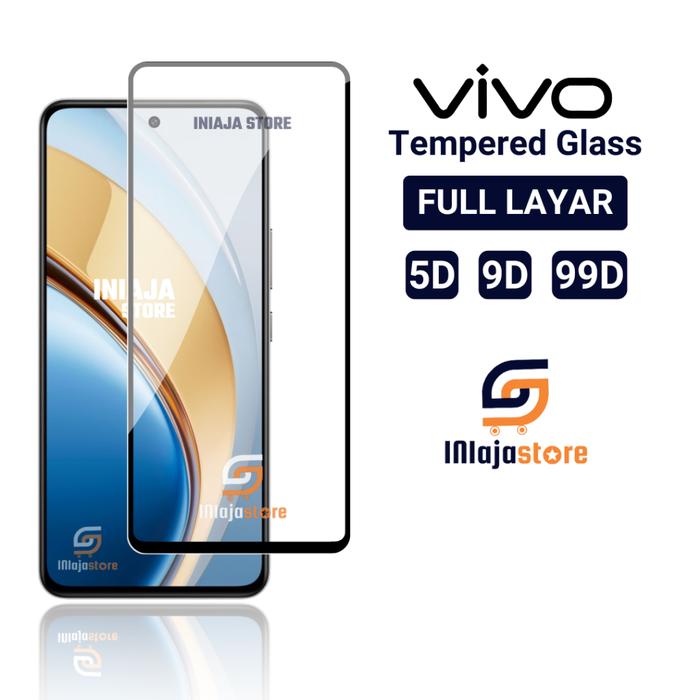 Tempered Glass Full Layar 5D Vivo V40 Lite 4G V40 Lite 5G V40 SE 5G Anti Gores 9D Full Cover Full Sc