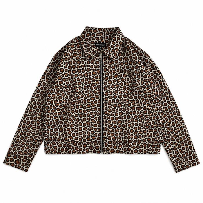 WORK JACKET PATTERN LEOPARD | JACKET BOXY MOTIF MACAN RANTING