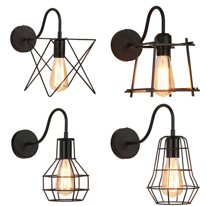 Lampu Dinding Kandang E27 Negara Amerika Antik Lampu Dinding Besi