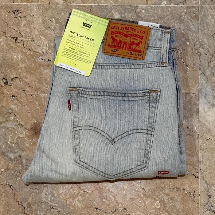 Celana Jeans Pria Levis 512 Slim Taper Stretch Original