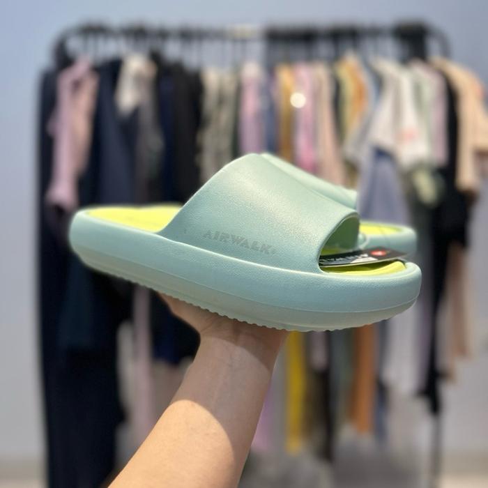 SANDAL WOMEN AIRWALK SLIP ON AIW DELLA SLIDES AIWSL250411A GREEN ORIGINAL SENDAL AIRWALK
