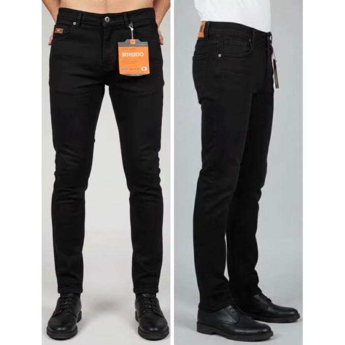 Celana panjang hitam softjeans Celana jeans panjang slimfit hitam Celana panjang hitam pensil