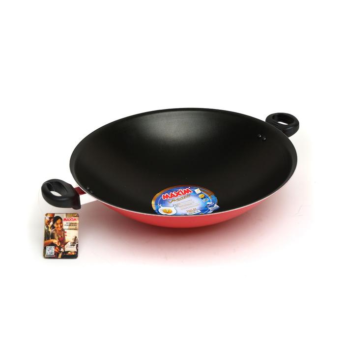 Maxim Valentino Wok Anti Lengket 36 cm Wajan Penggorengan