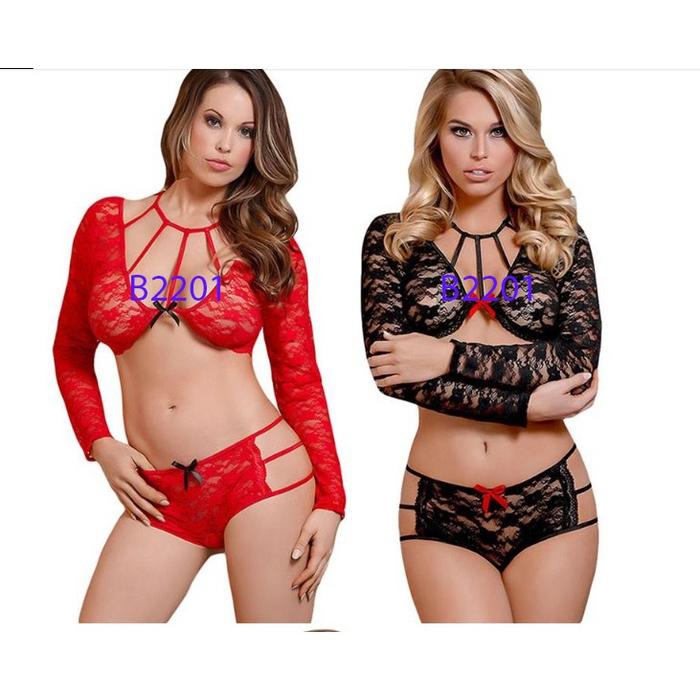 Pakaian Tidur Set Bikini Bahan Satin