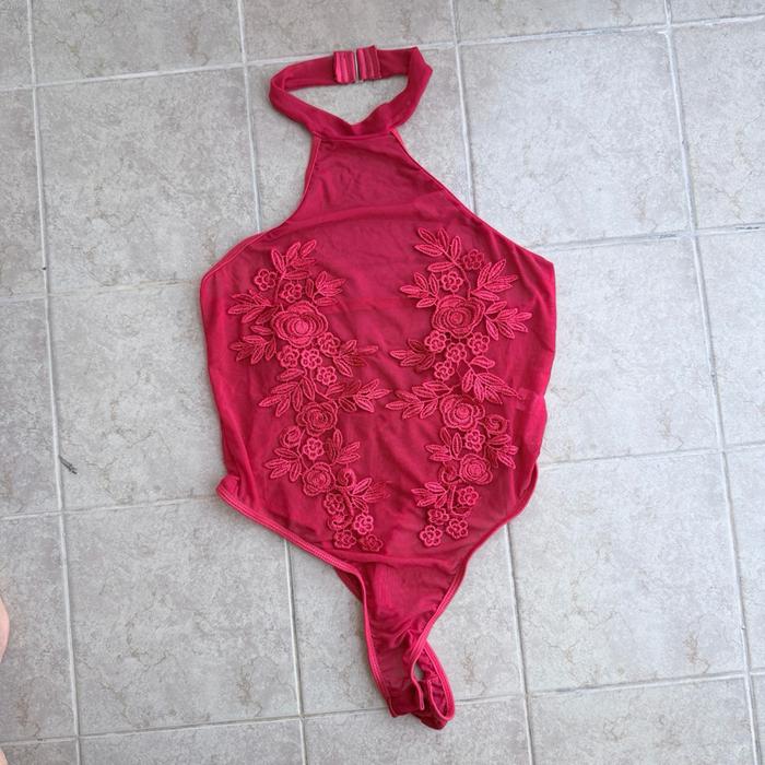 Preloved Bodysuit Merah Lingerie Wanita