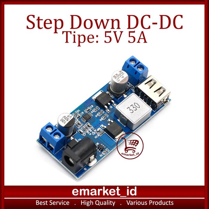 Step Down DC-DC 5V 5A XY-3606 / Super Stepdown 24V 12V to 5V LM2596S Buck Converter Modul Konverter