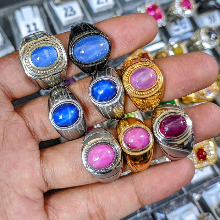 Batu permata Pink star, Blue Star, American star, Ruby Star, black star