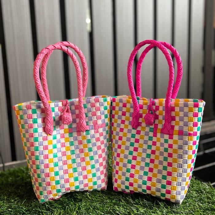 Tas Anyam Jali Premium Model Box Tinggi - tas hangout, tas hp/dompet, souvenir, hampers, tas hajatan