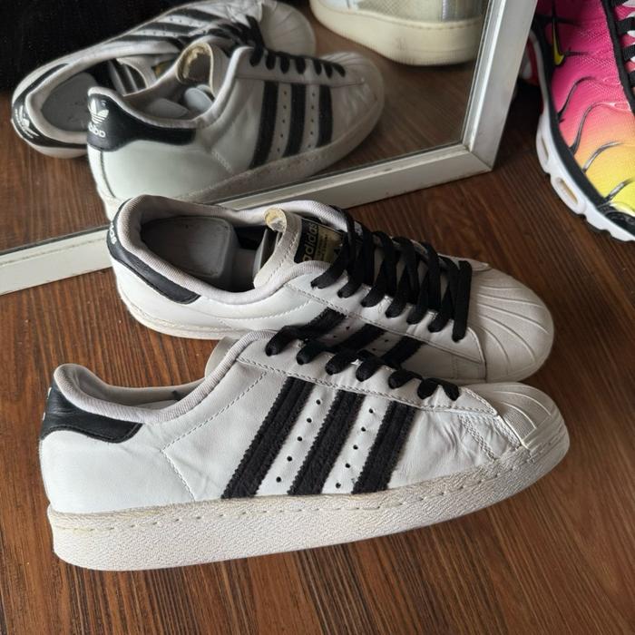 Adidas superstar white black low original casual wmns murah - sneakers second market
