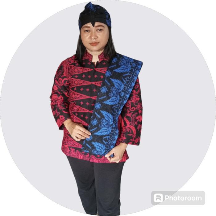 Atasan/Baju Batik Baduy Banten Motif Guci Pink Wanita