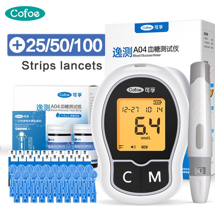 Cofoe A04 Blood Glucose Meter Diabetes Rechargeable Blood Sugar