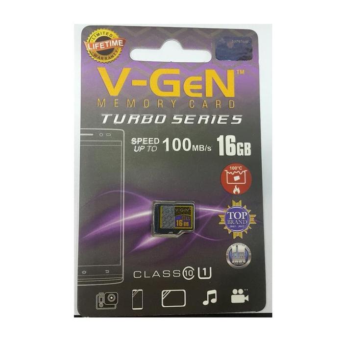 Memory vGen Micro SD C10 Non Adaptor 16GB 16giga Turbo Merek Vgen