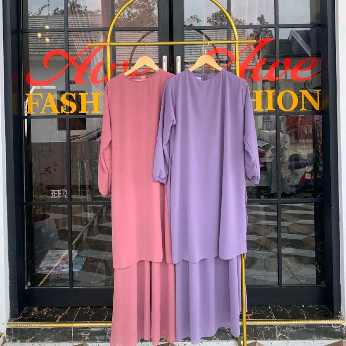 Awe Fashion Gamis Kurung Melayu Muslim Dress Wanita