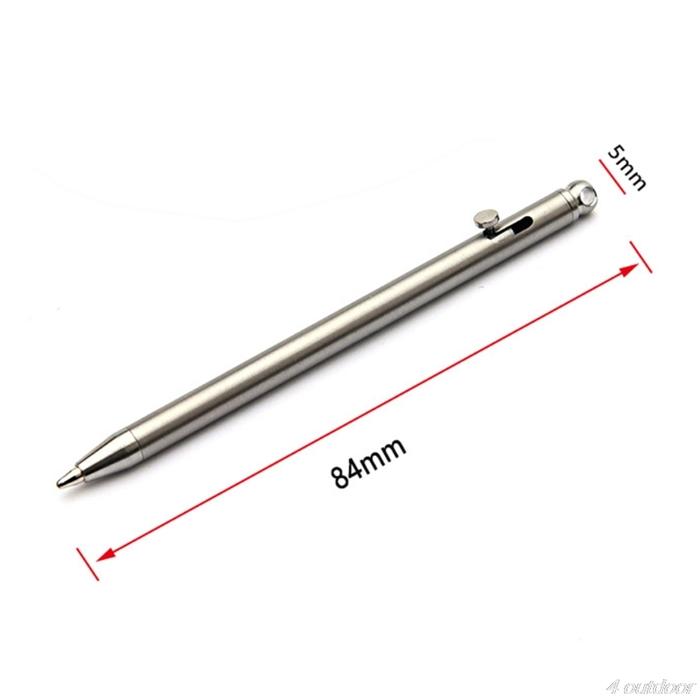 Multifunction Mini Keychain Bolt Action Pen Stainless Steel