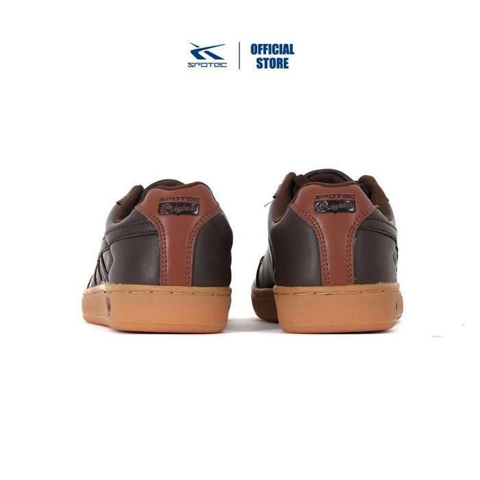 INSTAN SPOTEC SNEAKERS NAVARO SEPATU SNEAKERS PRIA WANITA - COKLAT GUM LARIS