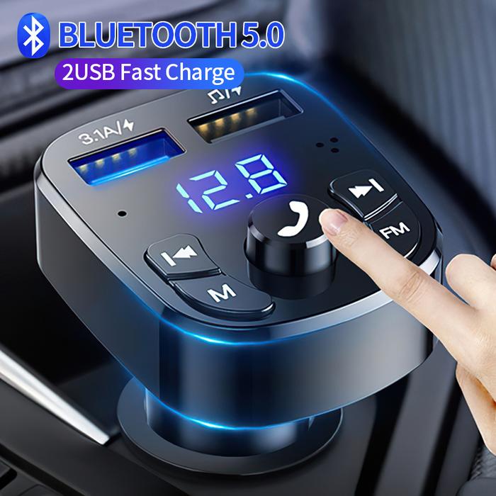 Car Hands-free Bluetooth 5.0 FM Transmitter FM Transmitter